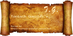 Tontsch Gusztáv névjegykártya