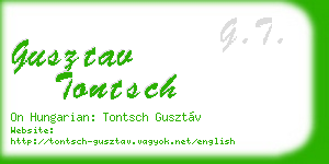 gusztav tontsch business card